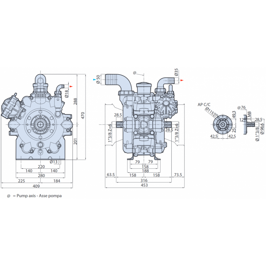 Мембранный насос AR 215 bp C/C BlueFlex™ арт. 32042