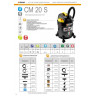 Пылесос для сухой и влажной убоки Comet CM 20 S,1 турбина, бак 20л (сталь),1200Вт Пылесос для сухой и влажной убоки Comet CM 20 S,1 турбина, бак 20л (сталь),1200Вт