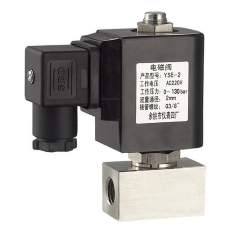 Клапан электромагнитный DN 2,0 (200 бар, 1/4г-г, нерж, 220В) TITAN