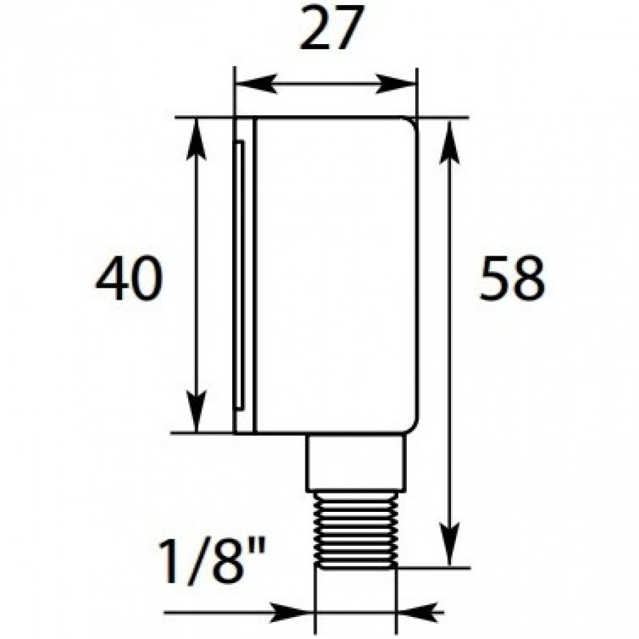 Манометр 16 Bar. 1/8 внеш. R+M 54710 Манометр 16 Bar. 1/8 внеш. R+M 54710