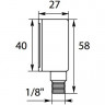 Манометр 16 Bar. 1/8 внеш. R+M 54710 Манометр 16 Bar. 1/8 внеш. R+M 54710